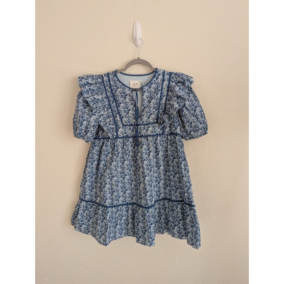 Hyacinth House Rosaleigh mini dress size M floral puff sleeve garden party - Picture 4 of 9